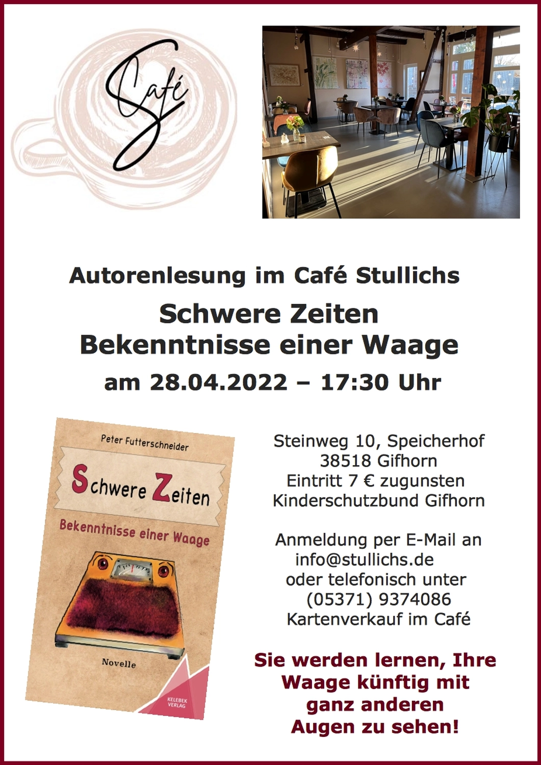 Peter Futter Schneider – Geschichten aus Büchern durch Bühnenaufführungen zum Leben erwecken – Das Plakat