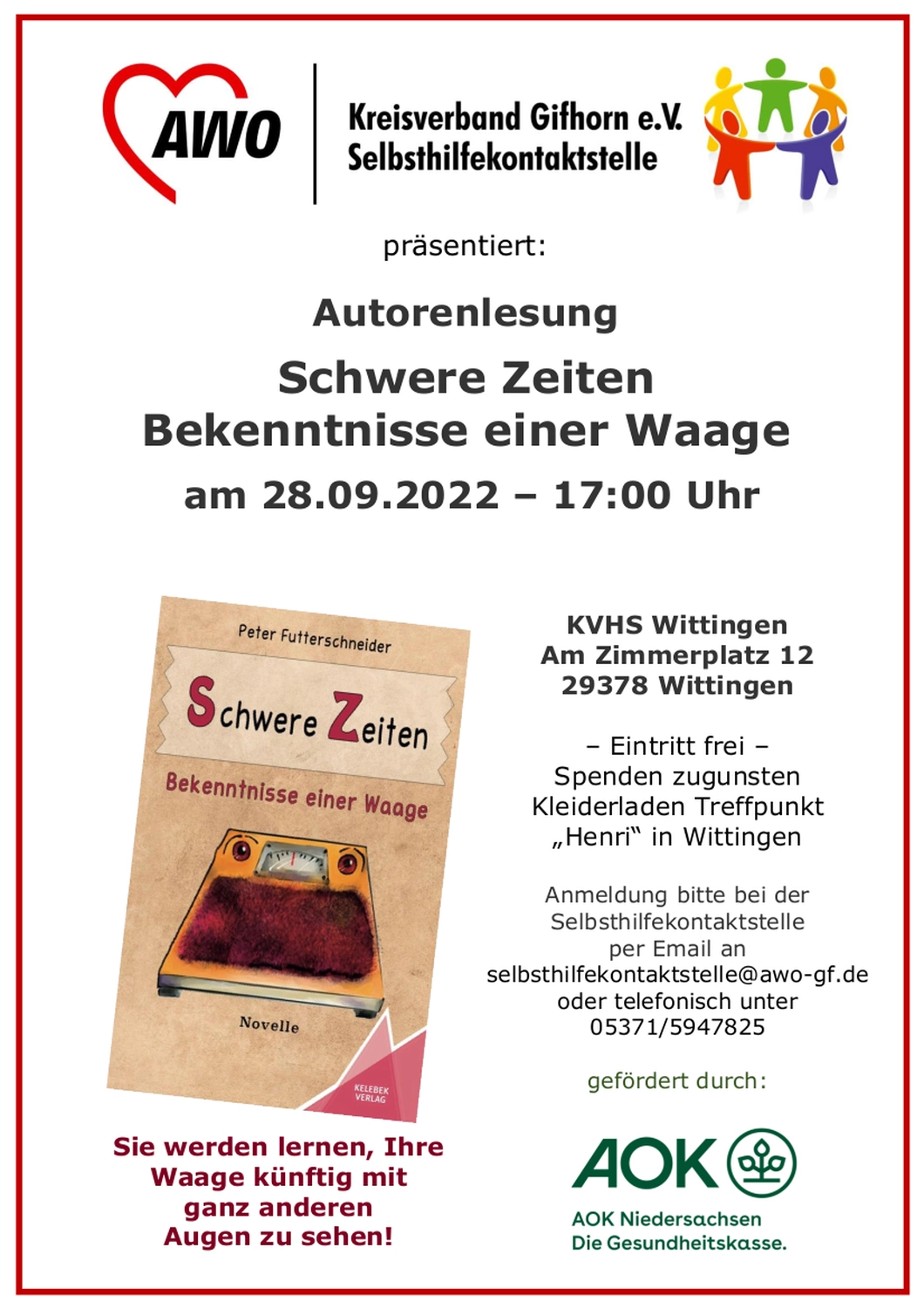 Peter Futter Schneider – Geschichten aus Büchern durch Bühnenaufführungen zum Leben erwecken – Das Plakat