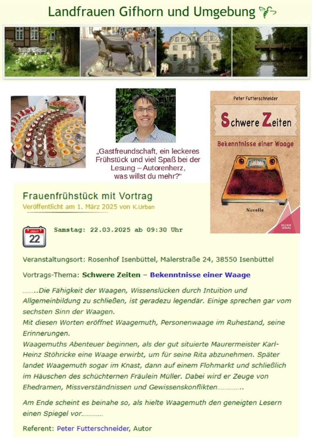 Peter Futter Schneider – Geschichten aus Büchern durch Bühnenaufführungen zum Leben erwecken – Das Plakat