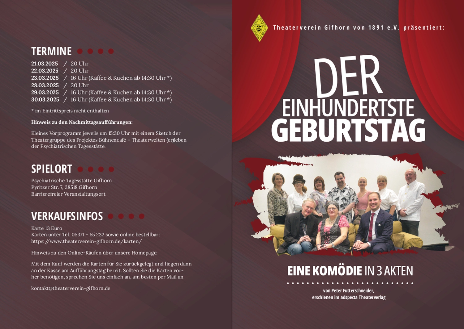 Peter Futter Schneider – Geschichten aus Büchern durch Bühnenaufführungen zum Leben erwecken – Das Plakat