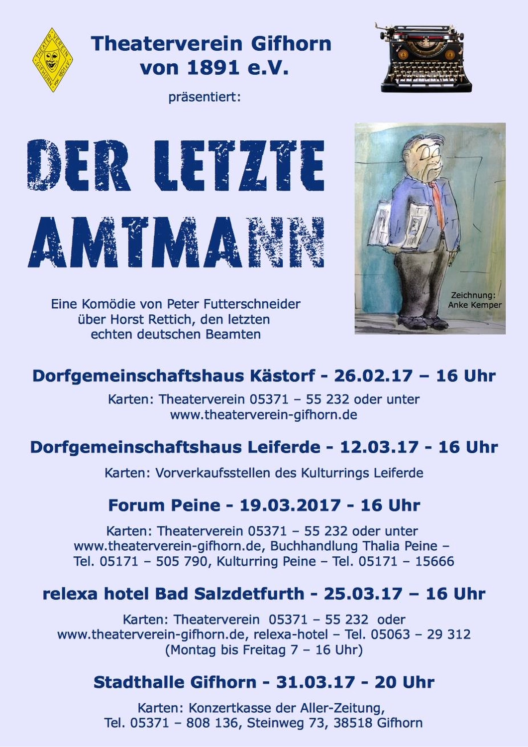 Peter Futter Schneider – Geschichten aus Büchern durch Bühnenaufführungen zum Leben erwecken – Das Plakat