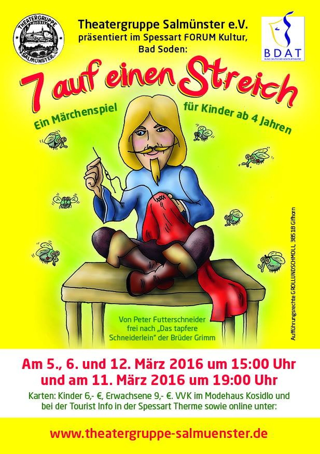 Peter Futter Schneider – Geschichten aus Büchern durch Bühnenaufführungen zum Leben erwecken – Das Plakat