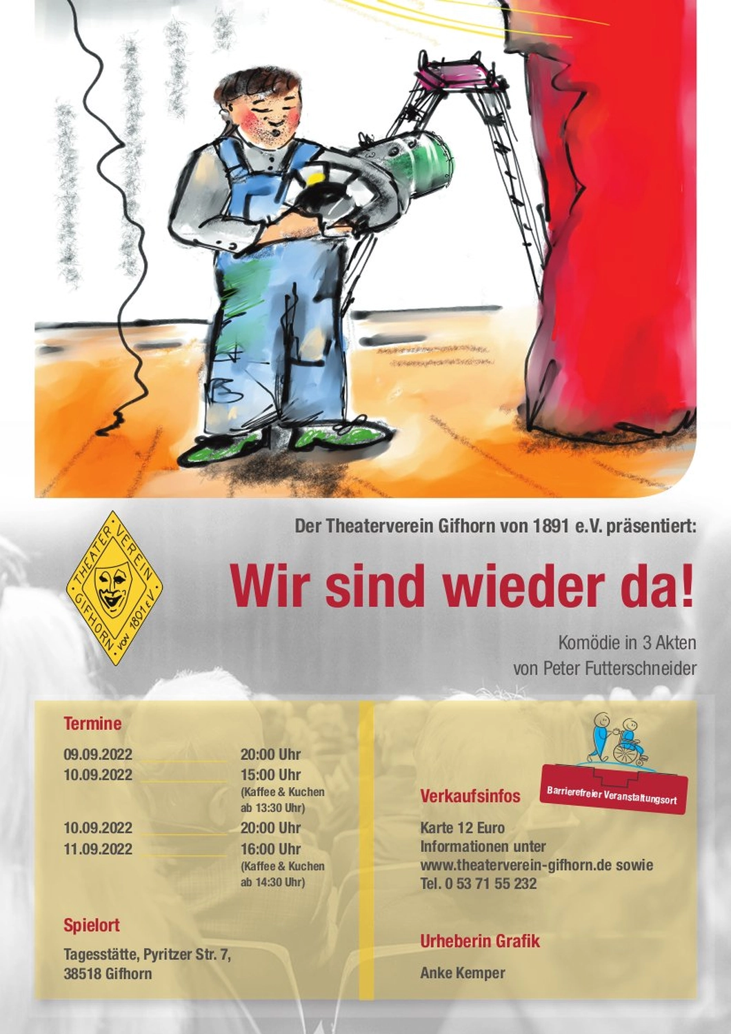 Peter Futter Schneider – Geschichten aus Büchern durch Bühnenaufführungen zum Leben erwecken – Das Plakat